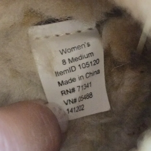 LL Bean Wicked Good Brown Suede Sheepskin Shearling Slippers Women's 8 *READ* - Picture 11 of 11